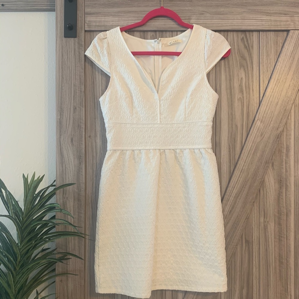 White form fitting dress